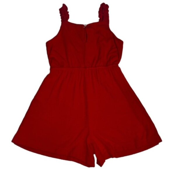 Copper Key Ribbed Jumpsuit Romper Red Girl's Size M - Picture 2 of 6